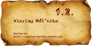 Viszlay Mónika névjegykártya